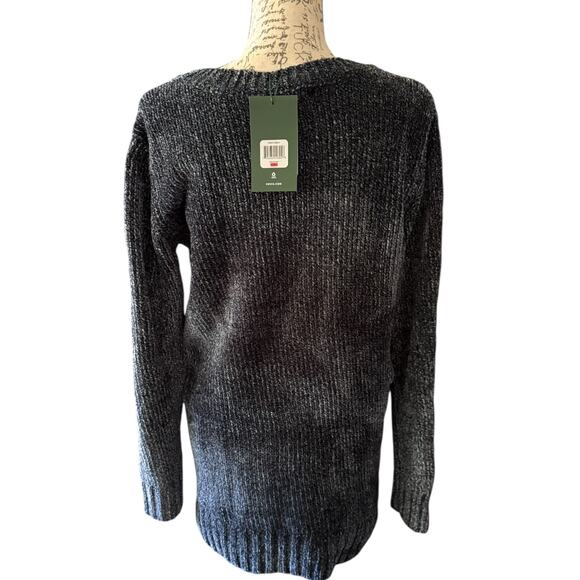 Orvis Chenille Marbled Navy Soft Cozy Sweater Size Medium - Picture 2 of 5